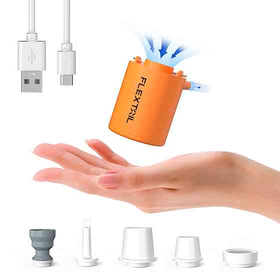 Насос кемпінговий Flextail Tiny Pump, помаранчевий Киев