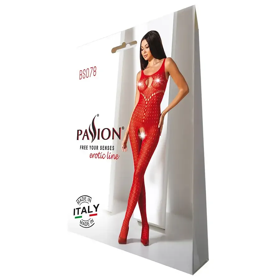 Бодістокінг з доступом до інтимних місць Passion BS078 red Львів - фото 4