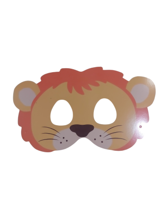 Дитяча маска Лев картон one size різнобарвний Київ