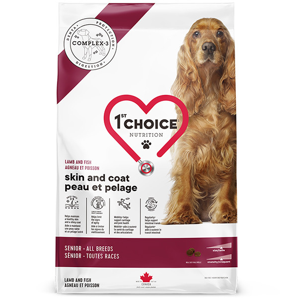 1st Choice Senior Skin and Coat Lamb&Fish ФЕСТ ЧОЙС СЕНЬЙОР ЯГНЯ РИБА сухий суперпреміум корм для літніх собак усіх порід Київ - фото 1
