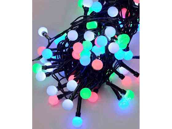 Гирлянда Шарики 10мм 100LED мульти 6м черный провод 1312-01 ТМ КИТАЙ Киев