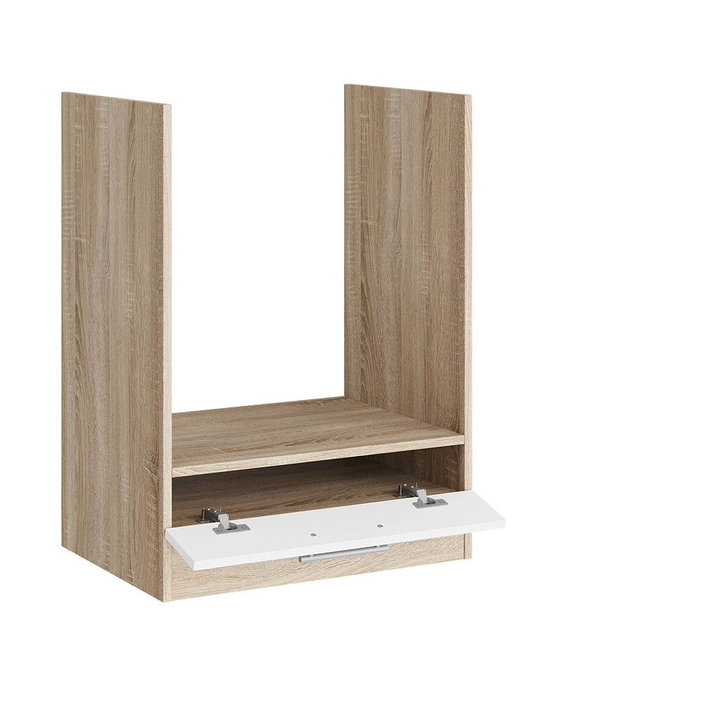 Кухонный модуль под духовку Эверест Эко 600 дуб сонома/нимфея альба (белый) 60х46х82 см (DTM-071036) Львов - изображение 2