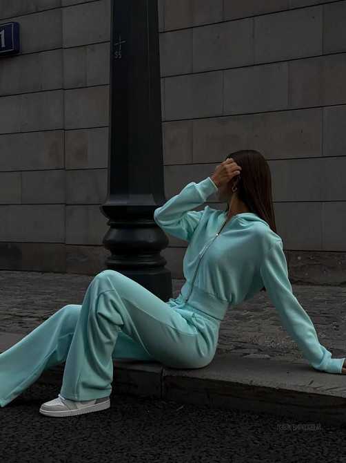 Жіночий стильний повсякденний костюм-двійка турецька двонитка Рожевий, 44/46 Одеса - фото 2