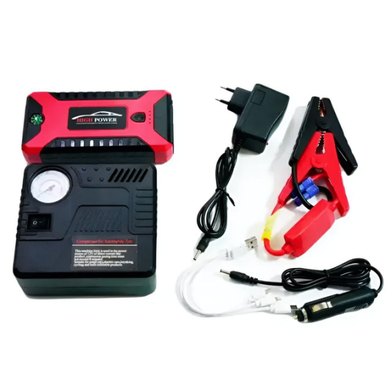 Пусковий пристрій Jump Starter з компресором 9596 для авто, заряджання акумулятора, ноутбука, телефону Одеса