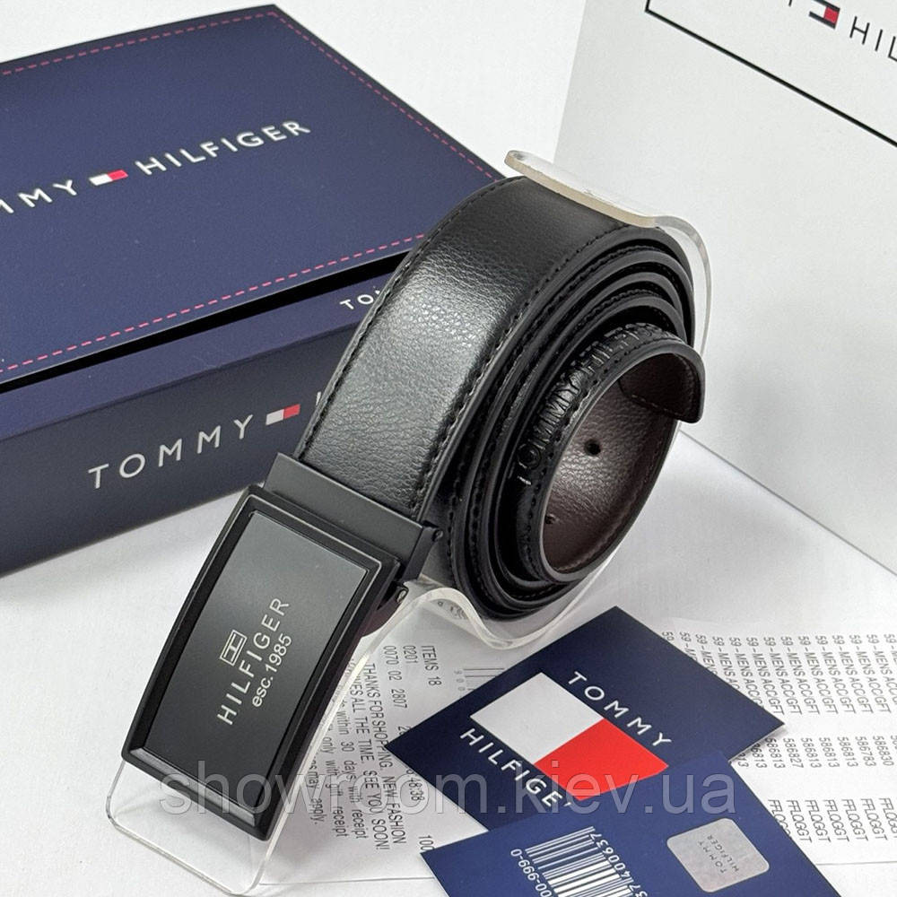 Ремень и две пряжки в подарочной коробке TH (065) Киев - изображение 4