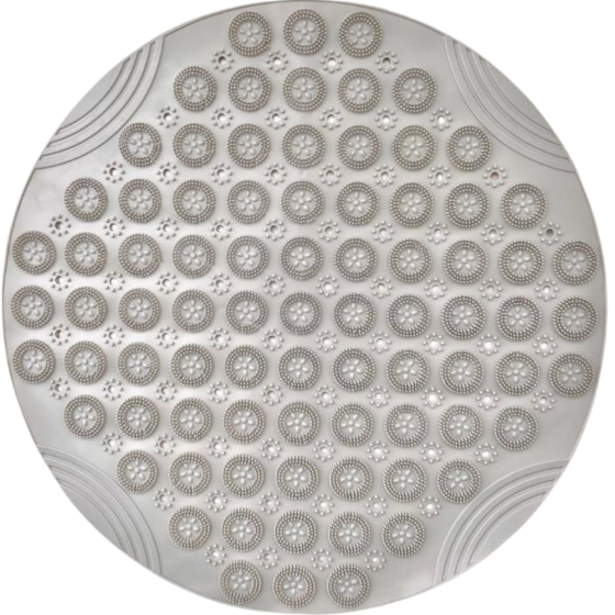 Коврик для ванной и душа из ПВХ 55*55 см круглый на присосках, противоскользящий,массажный Хаки Каменец-Подольский