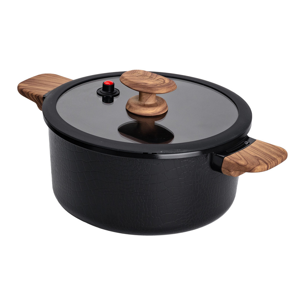 MGC Алюмінієва каструля з керамічним покриттям антипригарним 4.7 л Ø 24 см чорний MGC HP-4-453B Коломыя - изображение 4