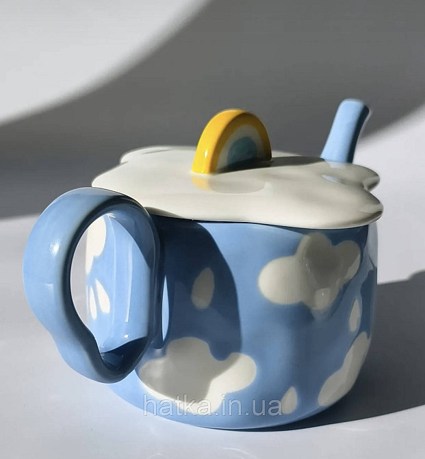 Чайник заварювальний керамічний Olens "Біла хмаринка" 900 мл (функц. 700 мл) 8030-444 Київ - фото 2