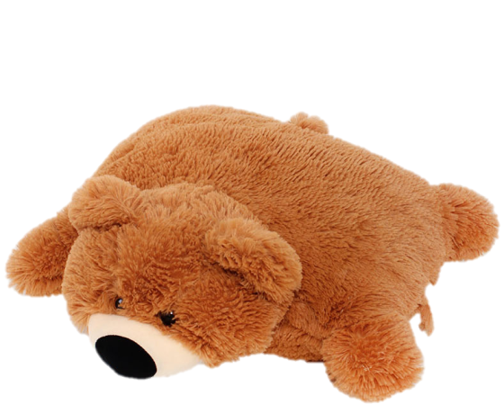 Подушка-іграшка Аліна ведмедик 45 см коричнева Київ