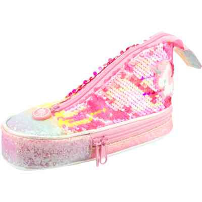 Пенал Cool For School в форме кеда с пайетками 2 отделения Желтый (5987-yellow) Винница