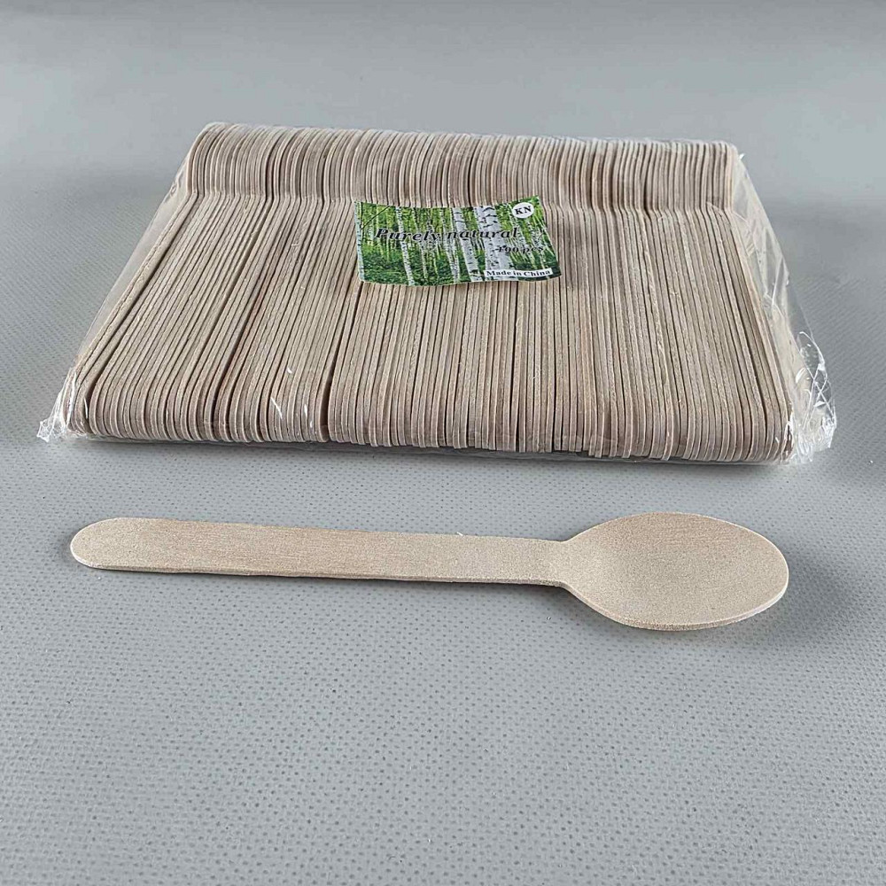 Ложка столовая деревянная, 15,7 см, (1 пачка) Харьков - изображение 1