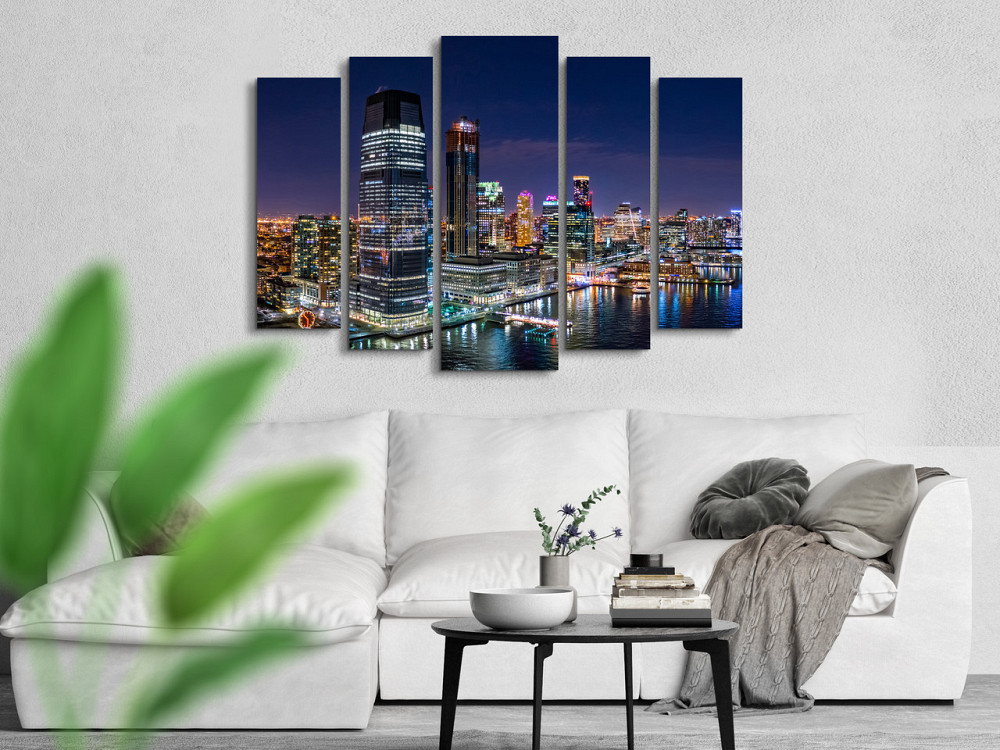 Модульна картина у вітальню / спальню Нічне місто Art-398_5 ( 80х118см ) Київ - фото 2