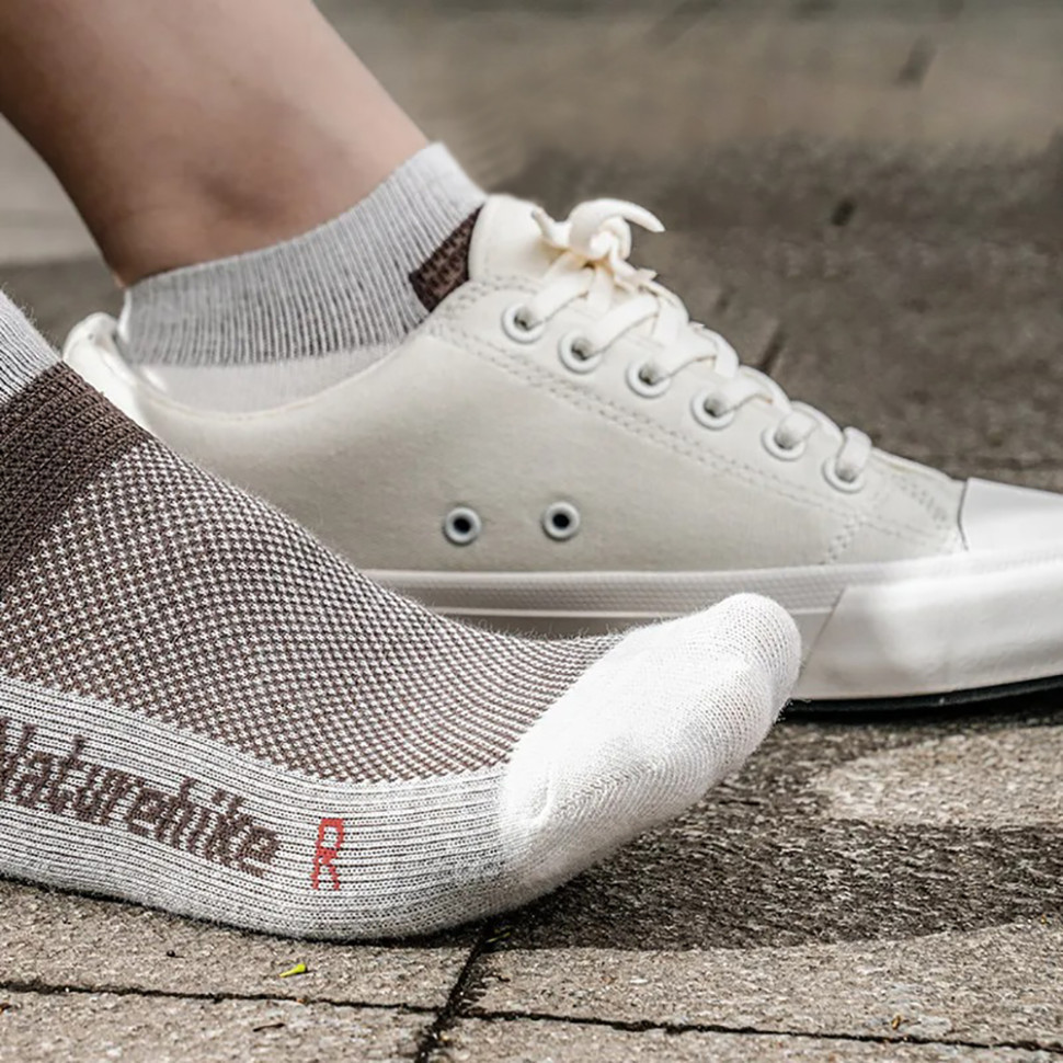 Носки быстро высыхающие Naturehike NH21FS013, 3 пары (бежевые, коричневые, черные), размер М Ровно - изображение 7