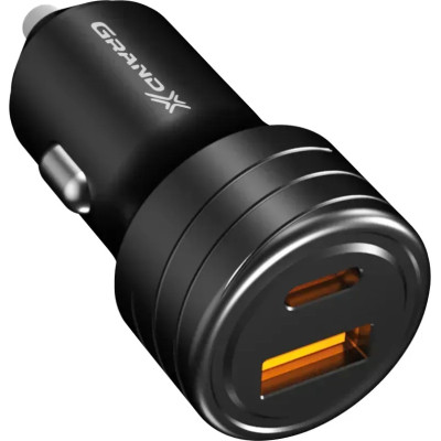 Зарядное устройство Grand-X CH-30B 30W 1xUSB + 1xUSB-C PD + QC3.0 AFC FCP SCP VOOC Black (CH-30B) Винница - изображение 1