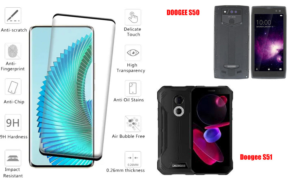 Защитное стекло HyperGlass Pro для DOOGEE S50, Doogee S51 – максимальная чувствительность и защита Киев - изображение 2