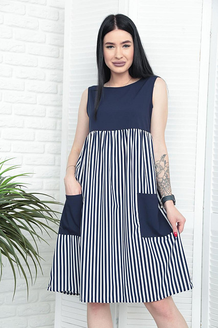 Сукня з завищеною талією "Band" оптом | Норма і батал | Розпродаж моделі Київ - фото 5