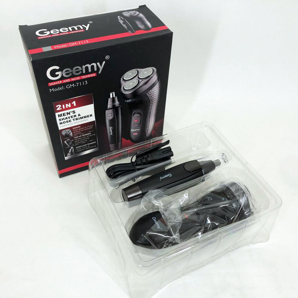 Електробритва для бороди GEMEI GM-7113, Електрична бритва для стрижки з вологозахистом XM-38 Івано-Франківськ - фото 1