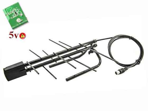 Антенна EUROSKY ES-005A / 5V с усилителем ДМВ Днепр