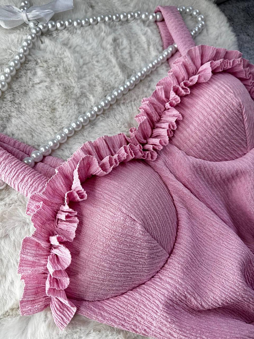 Жіноче святкове ефектне плаття на бретелях із чашечками жатка зара Рожевий, 46/48 Одеса - фото 4