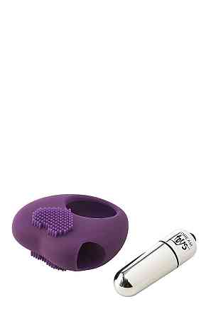 Ерекційне кільце з вібрацією Dream Toys FLIRTS COCKRING PURPLE Sex Aura Київ