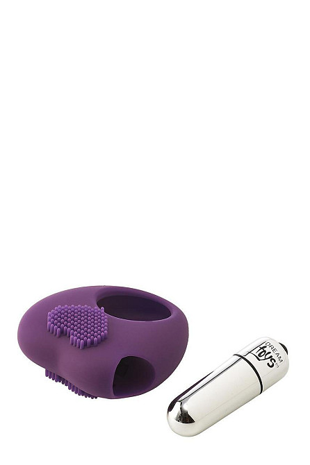 Ерекційне кільце з вібрацією Dream Toys FLIRTS COCKRING PURPLE Sex Aura Київ - фото 5