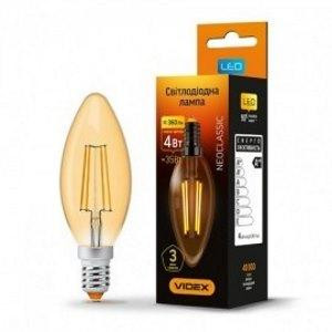 Лампа C37 4W E14 2200К 220V Filament A LED Videx Житомир - фото 1