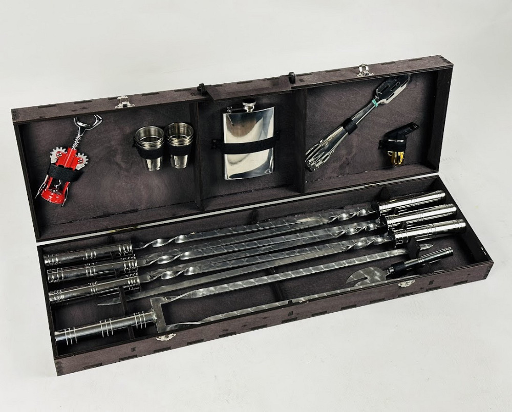 Подарунковий набір шампурів в дерев'яному кейсі (Вуд на 18 предметів) HAPPY DAYS Тернопіль - фото 2