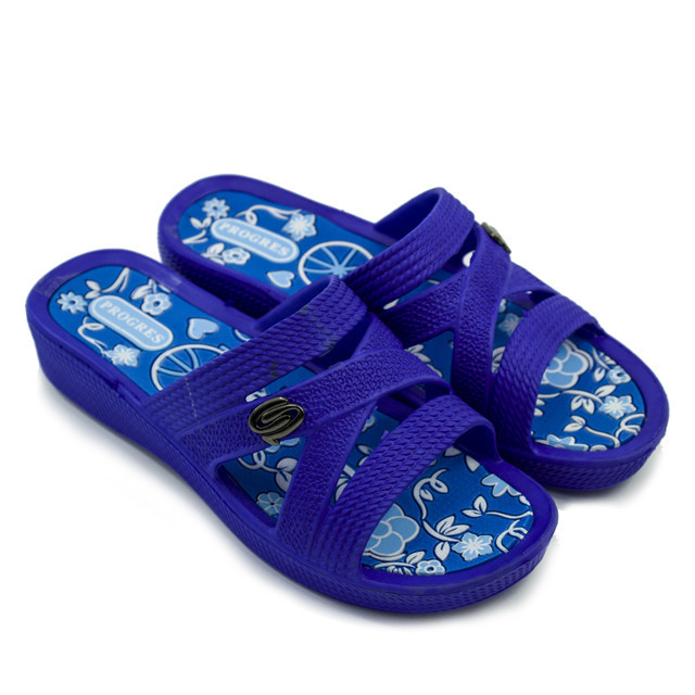Женские шлепанцы на платформе,  антибактериальная стелька (36,37,38,39) Синий W2604020-2 Одесса - изображение 7