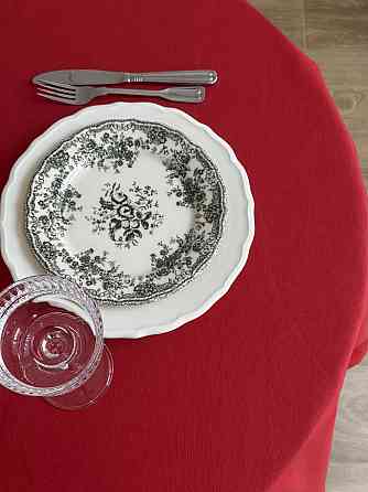 Ecotton Скатертина столова Ecotton DUCK 170х200 см водовідштовхуюча однотонна червоного кольору Коломия