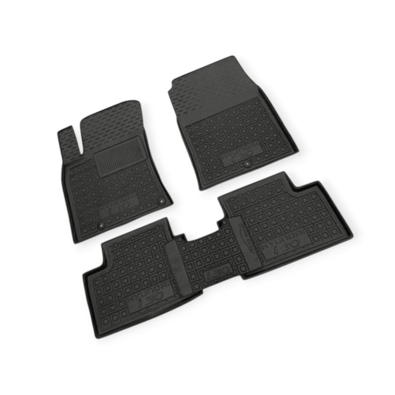 Коврики Хюндай i30 (2020-) борт 2,5 см, с перемычкой салона Мукачево - изображение 1