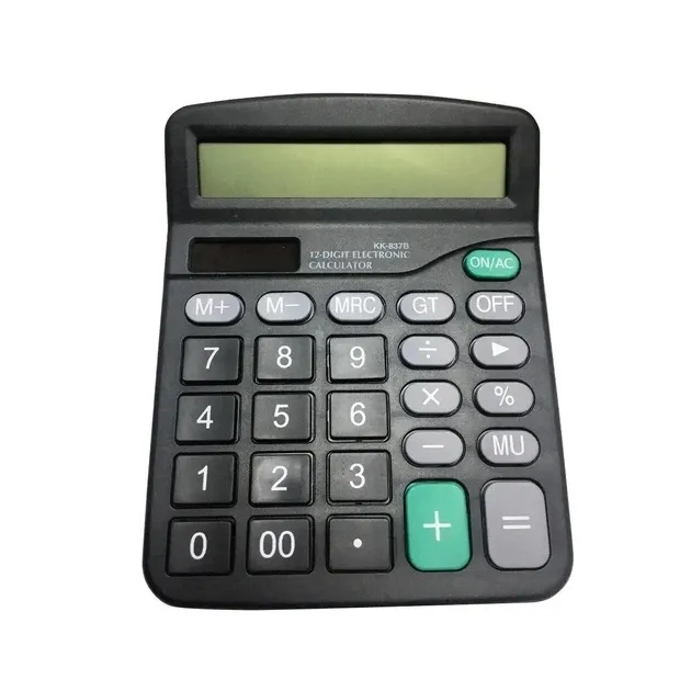 Калькулятор настільний KK 837-12 для математичних розрахунків на батарейках, додатково сонячна батарея Одеса - фото 3