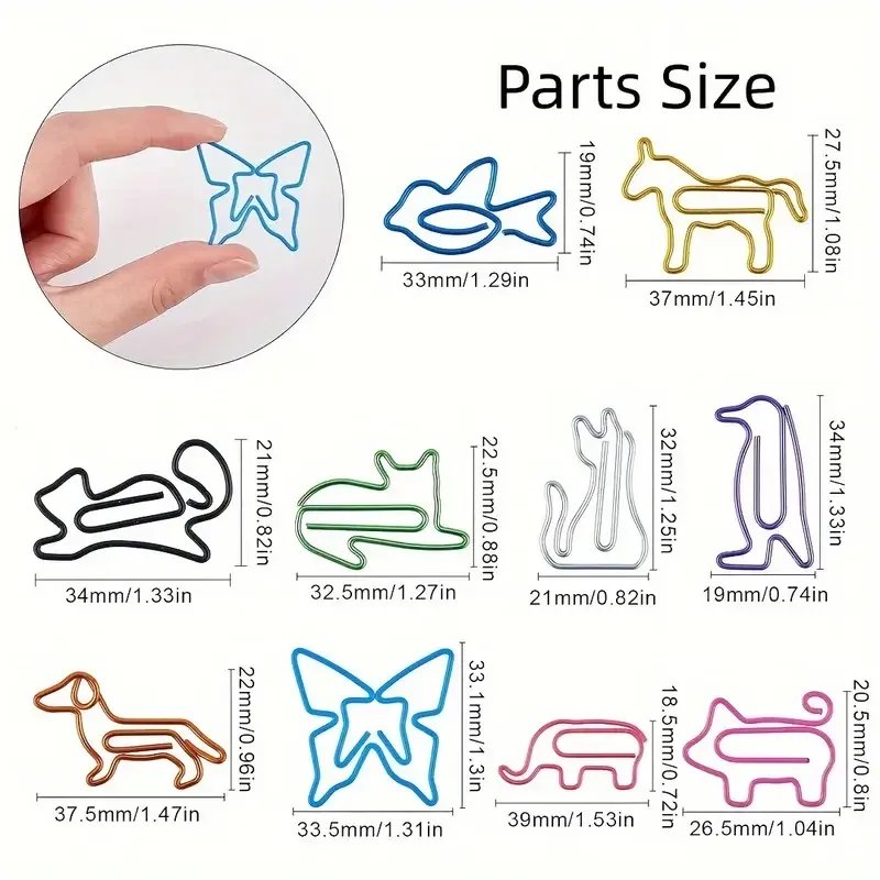 Набір декоративних скріпок у формі фігурок (30 шт) — рандомний вибір дизайну Київ - фото 2