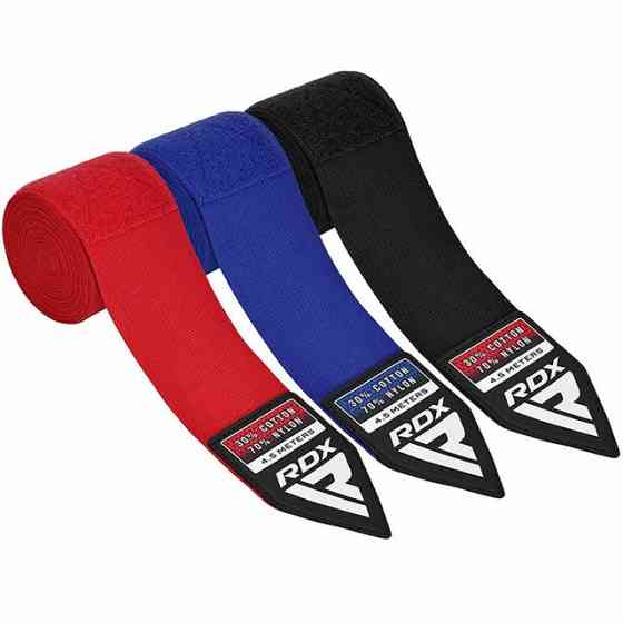 Бинти для боксу RDX RB Hand Wraps Combine 3 пари Red,Black,Blue (4.5м.) Каменское