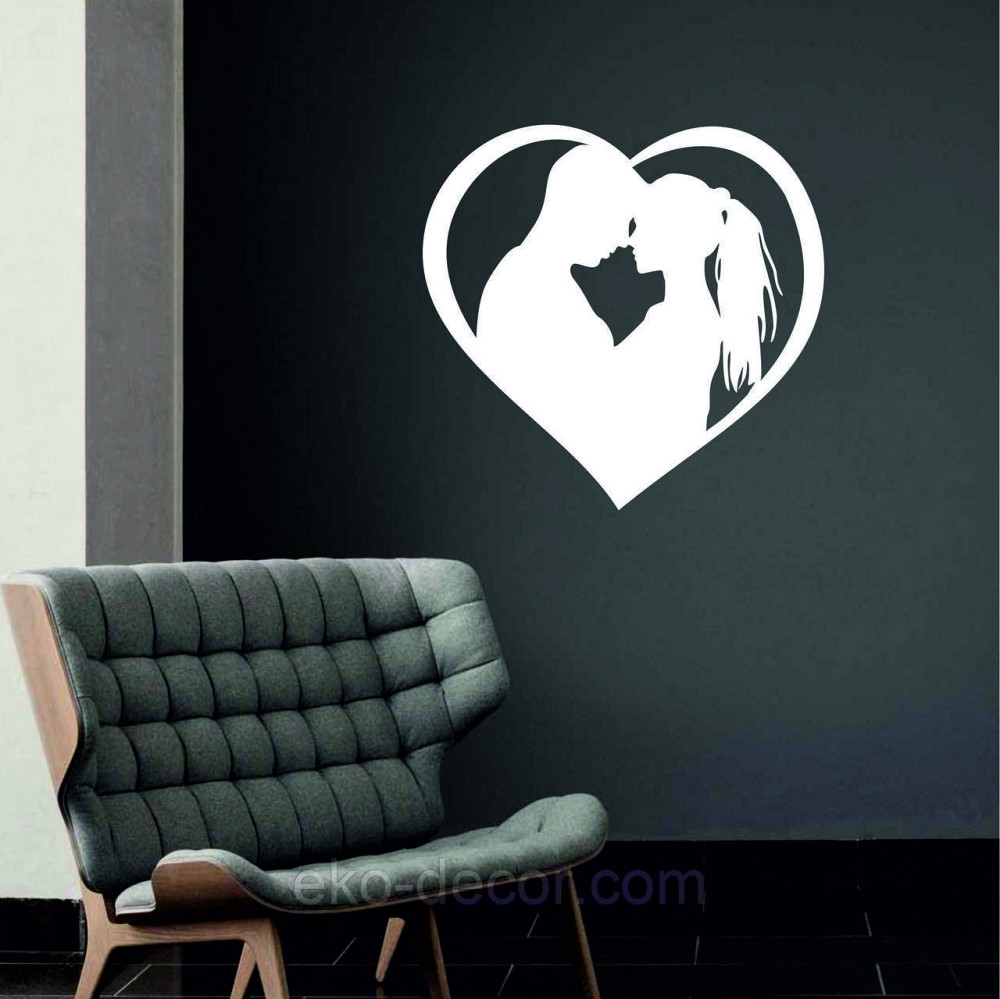 Декоративное настенное Панно «Он и Она», Декор на стену 50*50 см, Белый Киев - изображение 1