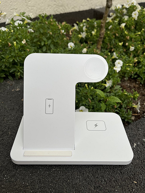 Безпровідна зарядка телефону 15W 3 в 1 Луцьк - фото 1