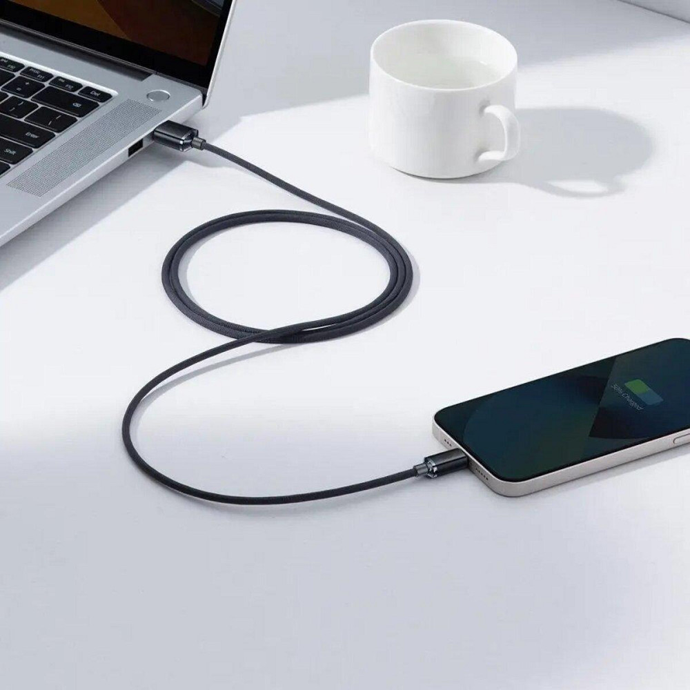 Кабель Baseus Crystal Shine Series для быстрой зарядки и передачи данных USB - Lightning 2.4A 1.2m, цвет Одесса - изображение 5