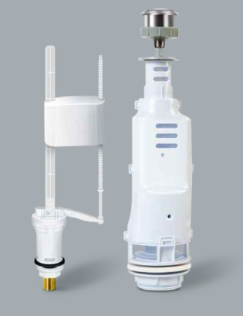 Арматура для бачка з клапаном нижньої подачі латунь NKP 0110 Харків