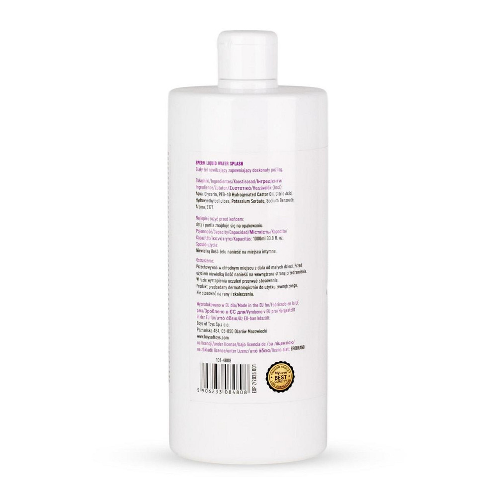 Лубрикант - MyLove Sperm Liquid Water Splash, 1000 мл Sex Aura Киев - изображение 3