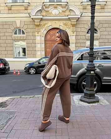 Жіночий стильний прогулянковий костюм двонитка Шоколад, 56/58 Одеса