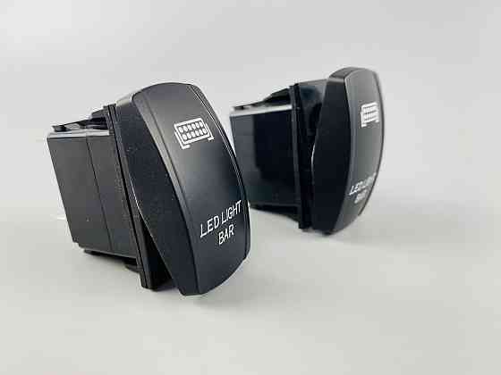 Клавіша вимикач ON-OFF, 5 ніжок, біла підсвітка, малюнок — фара додаткова Мукачево