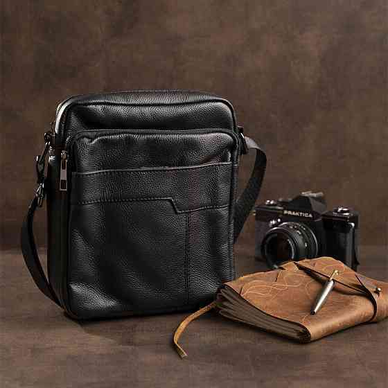 Сумка чоловіча флотар Vintage 14743 Чорна Київ