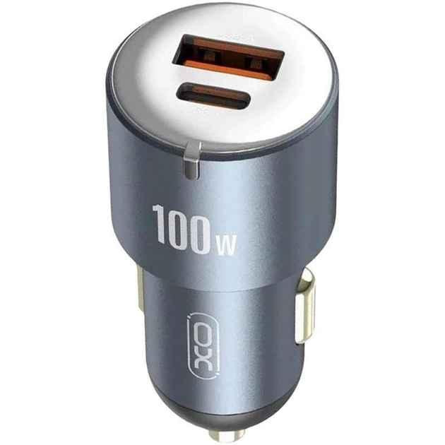 Автомобильное зарядное устройство для XO CC47 1 USB + Type-C PD65W+USB35W Tarnish Ровно - изображение 1