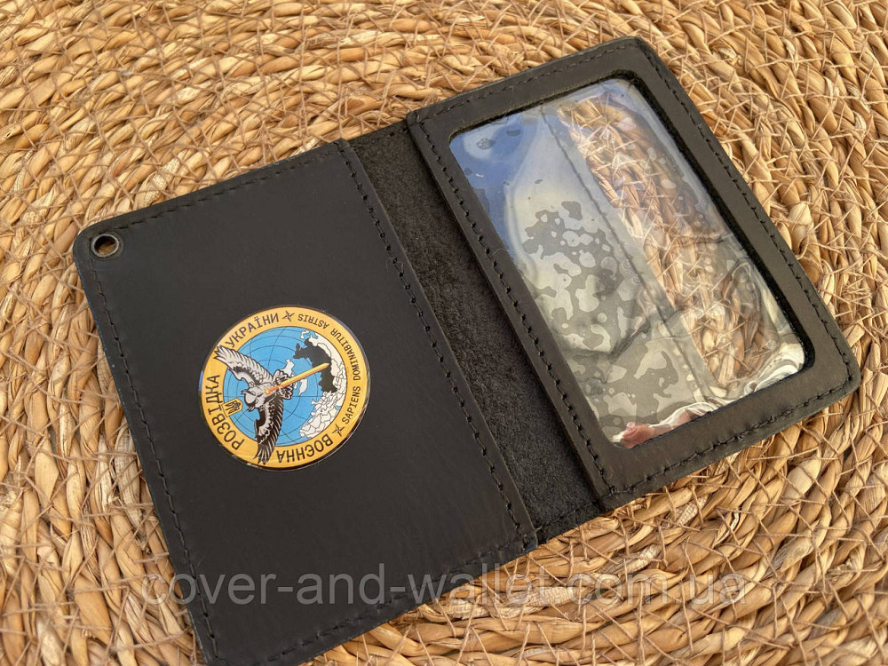 Обложка ГУР (Главное управление разведки) с пластиковым шевроном Puos Киев - изображение 1