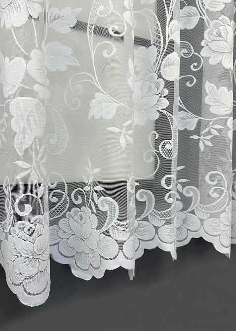 Тюль VR-Textil 691т Жаккард Белый 300х160 см (40-360) Киев - изображение 7
