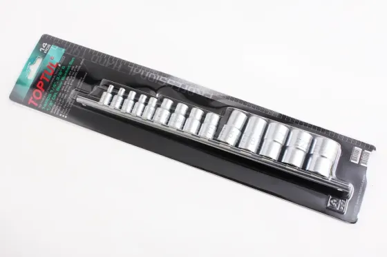 Набір голівок 1/2, 1/4, 3/8 Torx 14 ед. Toptul E4-E24 на планці Вінниця