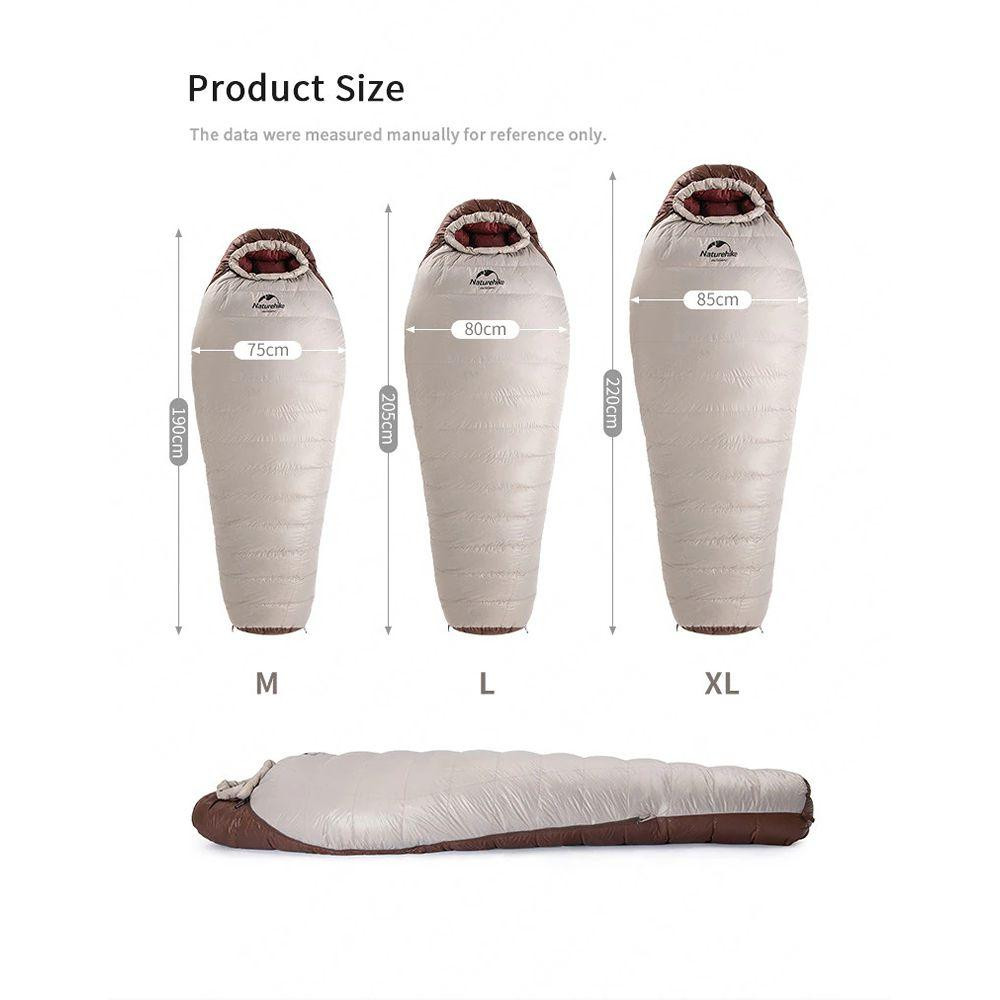 Спальник з натуральним пухом Naturehike Snowbird NH20YD001,p-р L, коричневий 560 г Рівне - фото 9