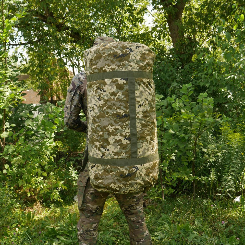 Тактична спецсумка рюкзак  120 л армійський дорожня сумка баул піксель 120 л сумка баул WAR Львів - фото 9