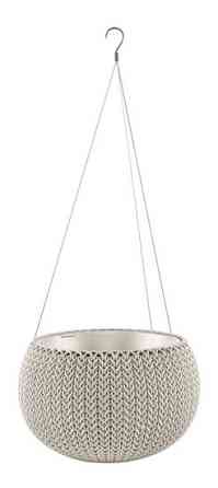 Підвісний горщик з кашпо для квітів Keter Cozies M, бежевий, 36 см Київ