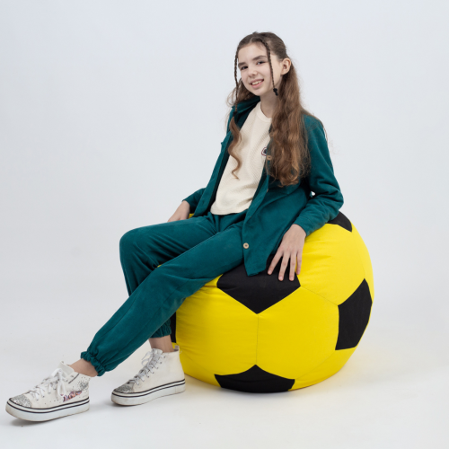 Крісло-м'яч Жовтий із чорним Дитячий 70х70 Київ - фото 2
