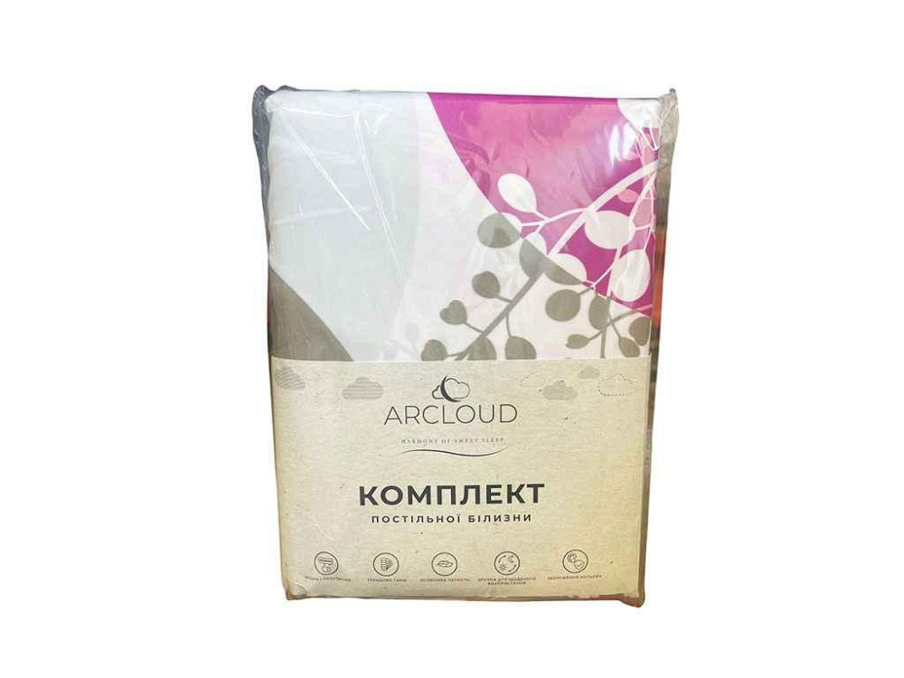 Комплект постельного белья Евро 200*220 Sakura (2,20м) 75г/м2 (наволочки 2шт 50*70) поликотон ТМ ARCLOUD Киев - изображение 1